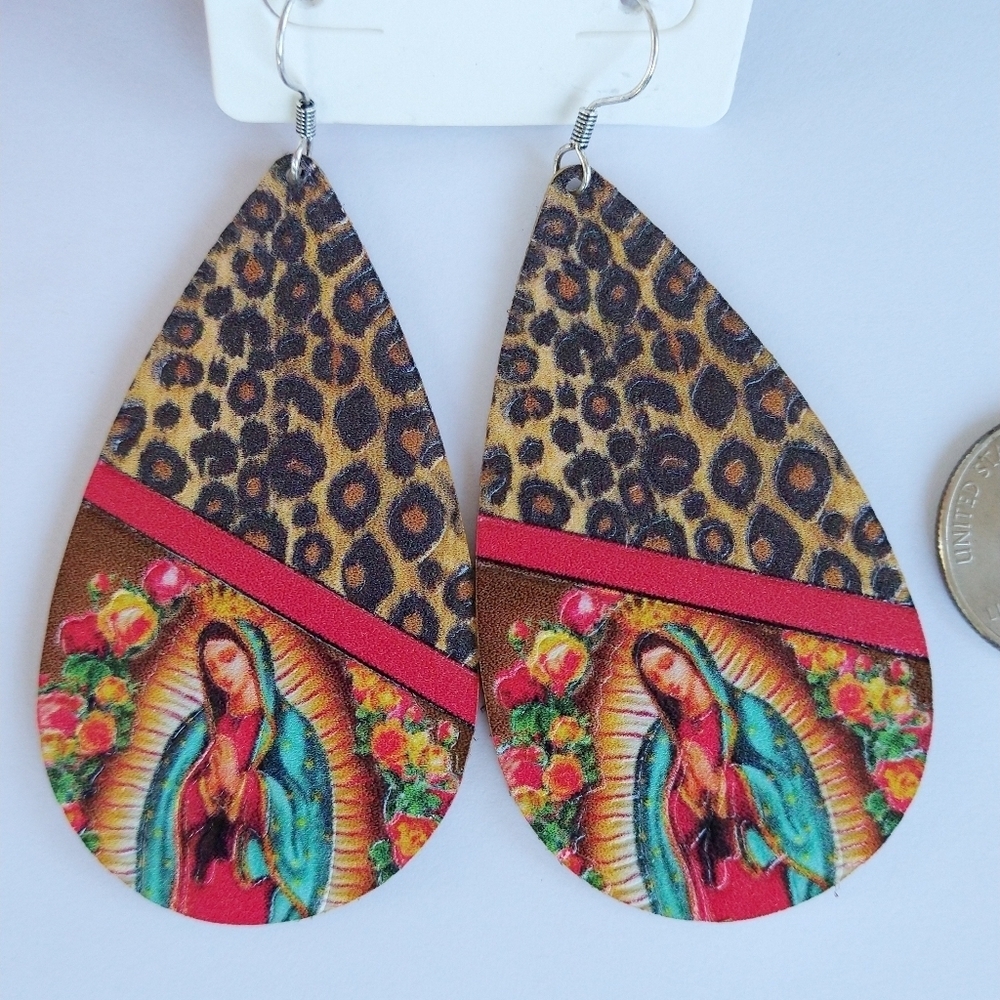 Guadalupe Leopard Leather Earrings ♥️